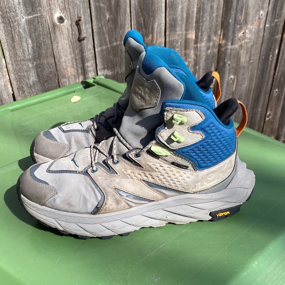 Hoka One One Anacapa Mid GTX Mens 8 Hiking‎ Boots Blue Grey 1122018 SBCRL
